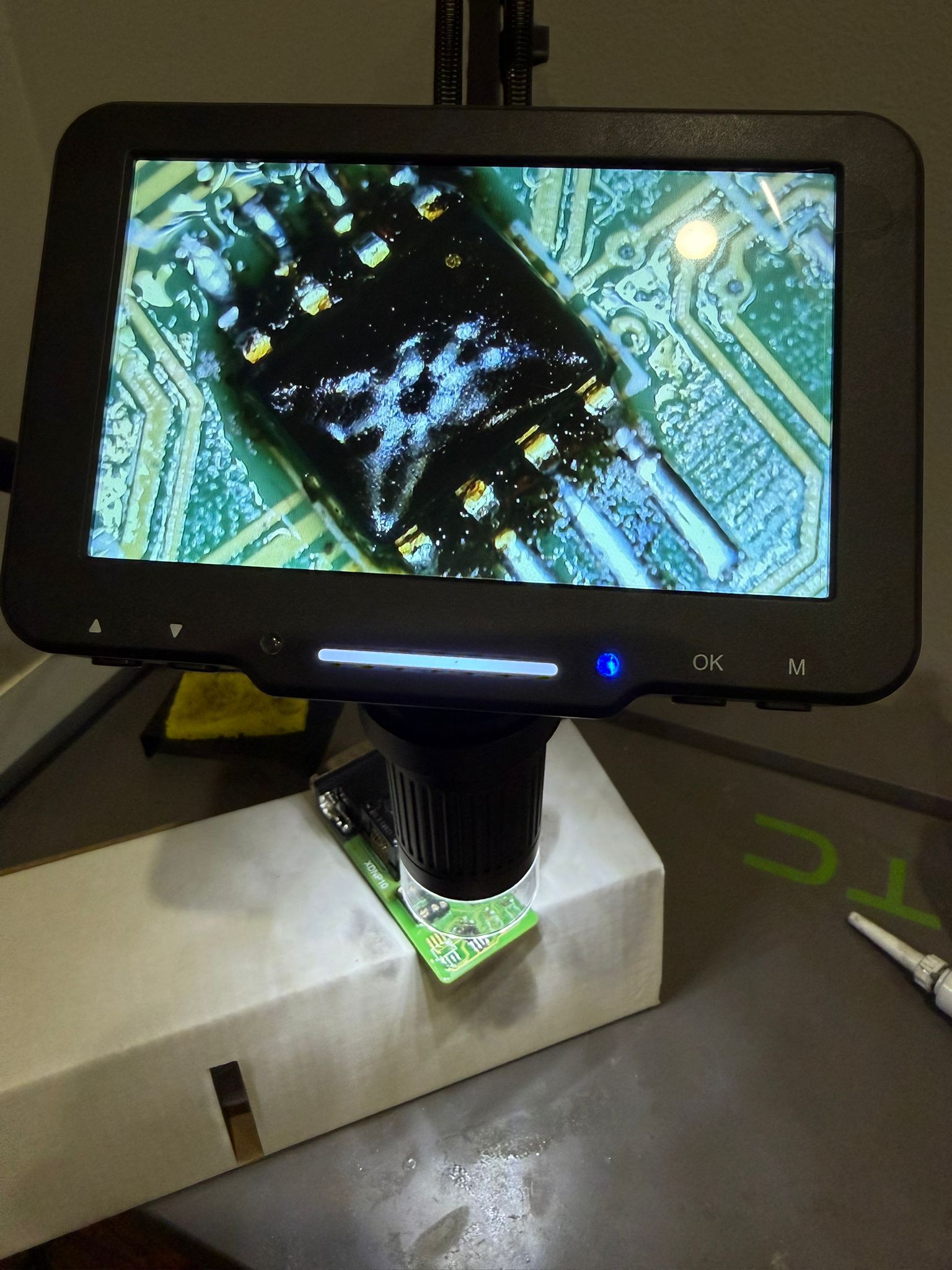 Microscope inspection of automotive electronics